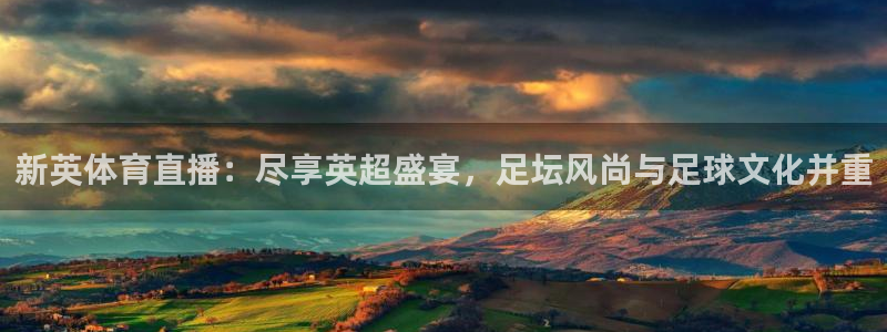 51视频在线直播nba：新英体育直播：尽享英超盛宴，足坛风尚与足球文化并重